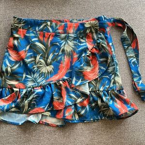 Floral wrap skirt